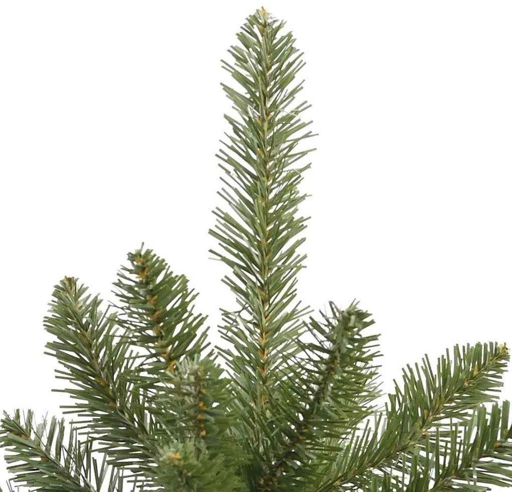 Mű karácsonyfa 300 LED-del állvánnyal Zöld 210 cm PVC és fém