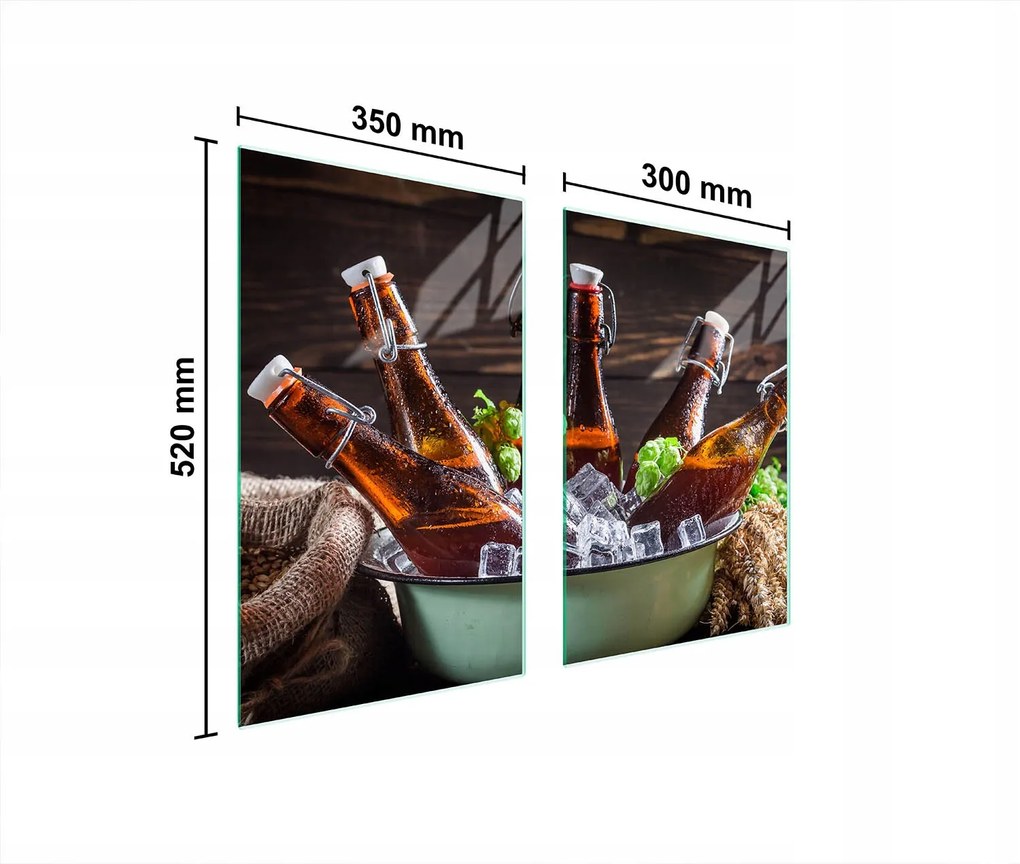 Üveg Konyhai Védőlap 65x52 Palack