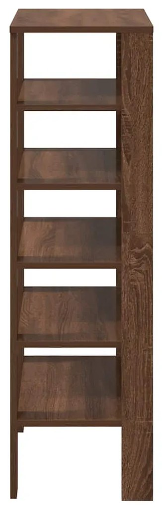 barna tölgy színű szerelt fa cipőtartó 61x32x105 cm