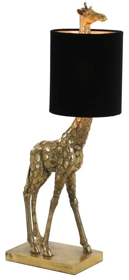 Fekete-bronzszínű asztali lámpa (magasság 61 cm) Giraffe – Light & Living