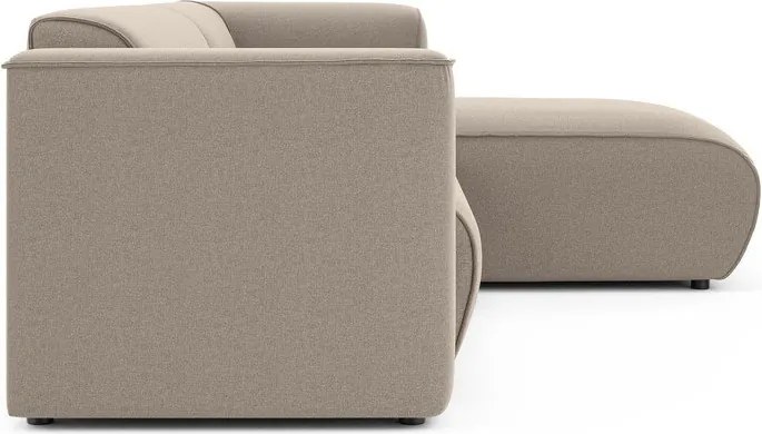 Világosbarna sarokkanapé (jobb oldali-heverő résszel) Merid – Ropez