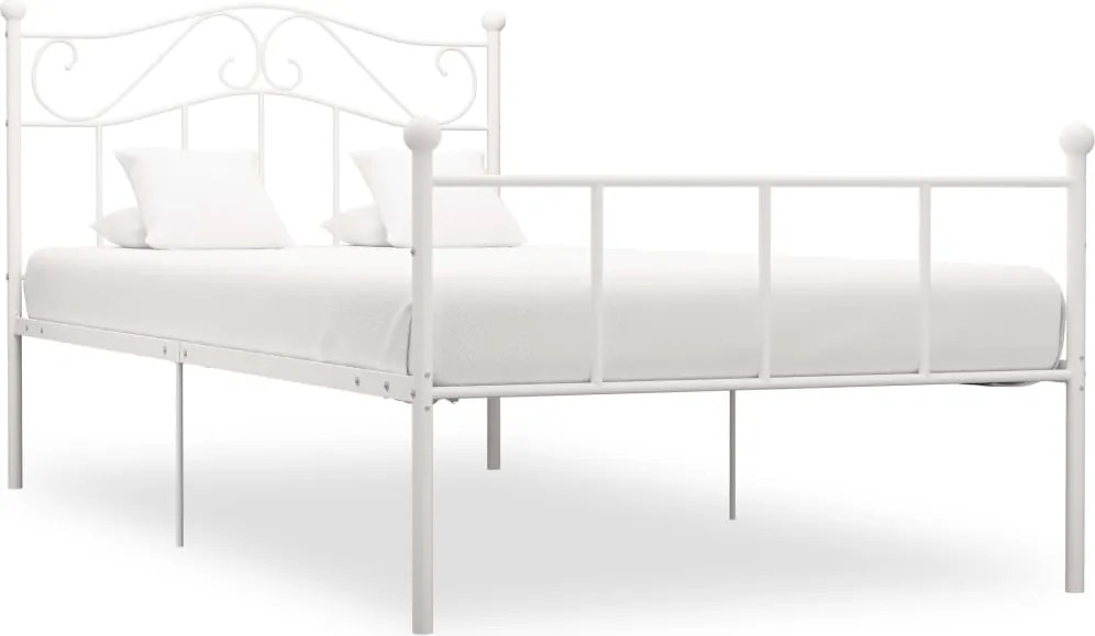 vidaXL fehér fém ágykeret 90 x 200 cm