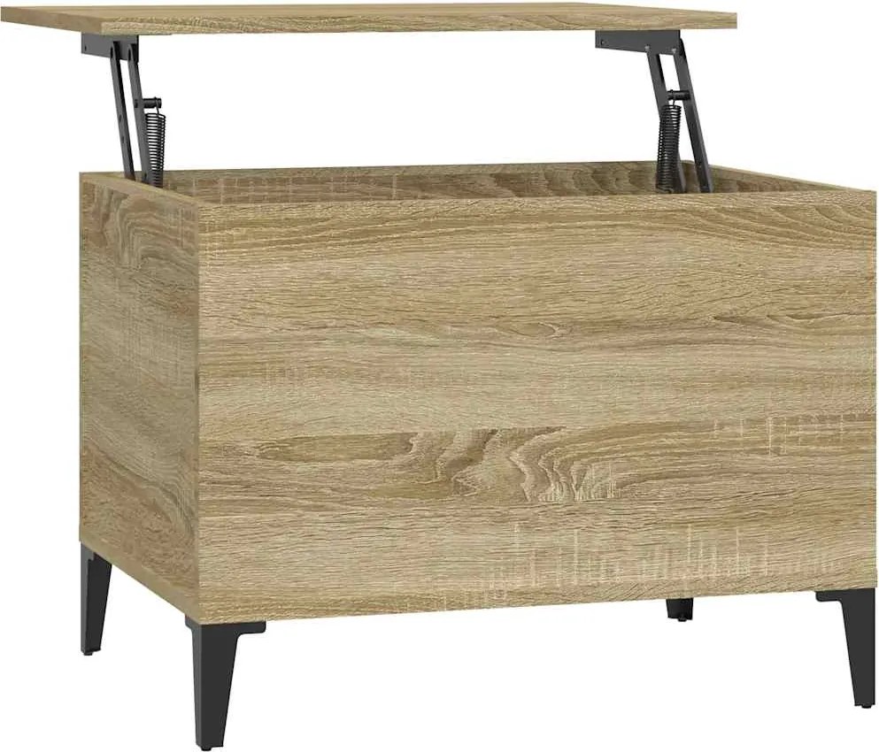 vidaXL sonoma tölgy színű szerelt fa dohányzóasztal 60x44,5x45 cm