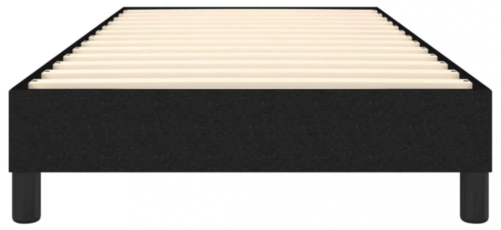 fekete szövet ágykeret matrac nélkül 100x200 cm