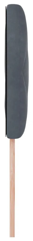 Fejtámla fejtámlával Sötétszürke 90 cm Bársony