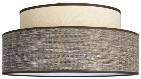 Mennyezeti lámpa GRACE 1xE27/60W/230V átm. 40 cm krémes/barna