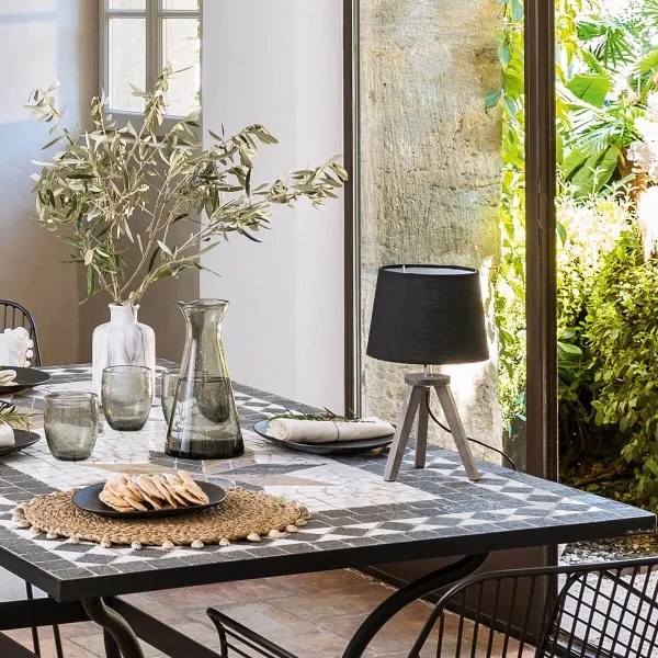 Atmosphera - Asztali lámpa MINI 1xE14/25W/230V fenyő/szürke