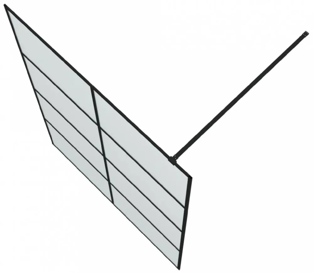 Fekete esg tejüveg zuhanyfal 140x195 cm