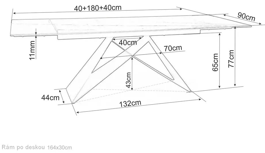 Westin 180 x 90 cm étkezőasztal, sötét barna