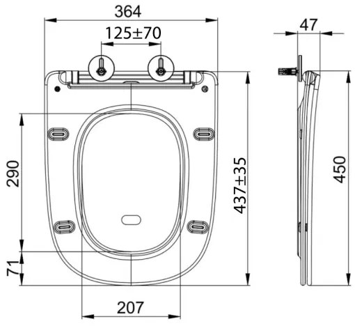 Sapho - WC-ülőke SoftClose BELLO fehér