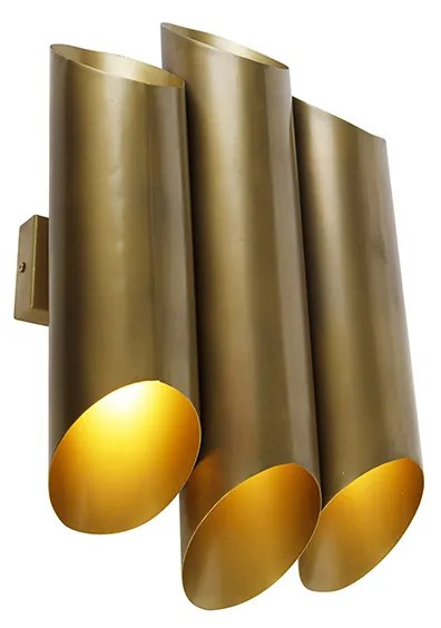 Ipari fali lámpa sárgaréz 6 lámpás - Whistle