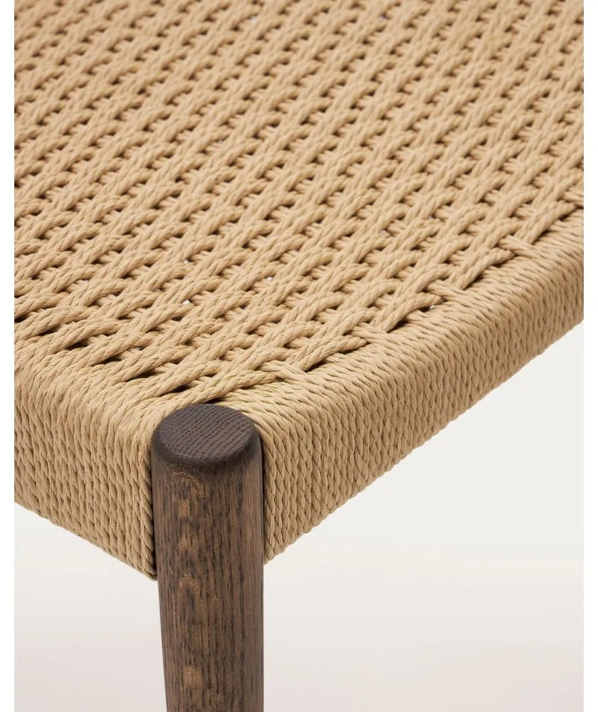 Barna-natúr színű tölgyfa étkezőszék szett 2 db-os Analy – Kave Home