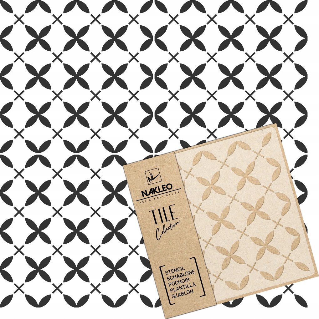 Festősablon Csempe Csempék Többször felhasználható 60x60cm Geometrikus Miraflores