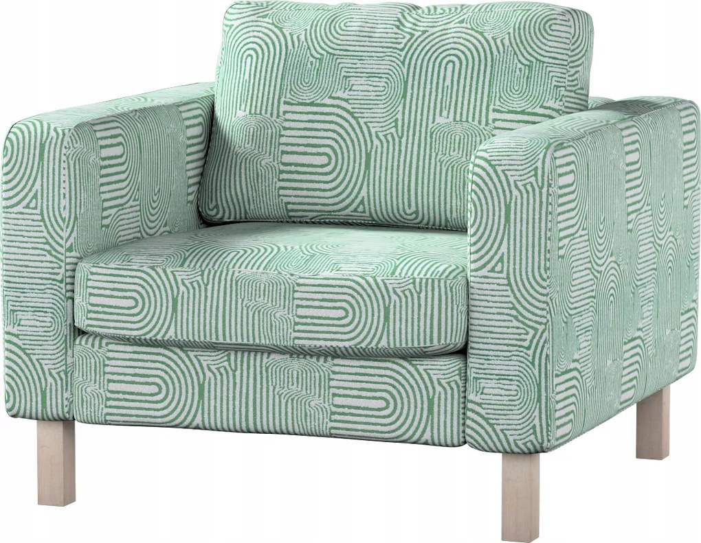 Karlstad Ikea fotelhuzat, menta-ecru