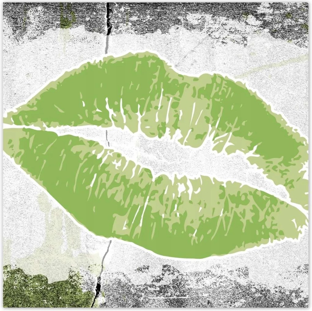 Poszterek 140x140 Lány szája Ajkak