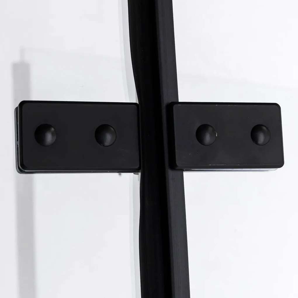Stuxi Verona Black 70x120 aszimmetrikus csuklóajtós zuhanykabin 6 mm vízlepergető biztonsági üveggel, fekete