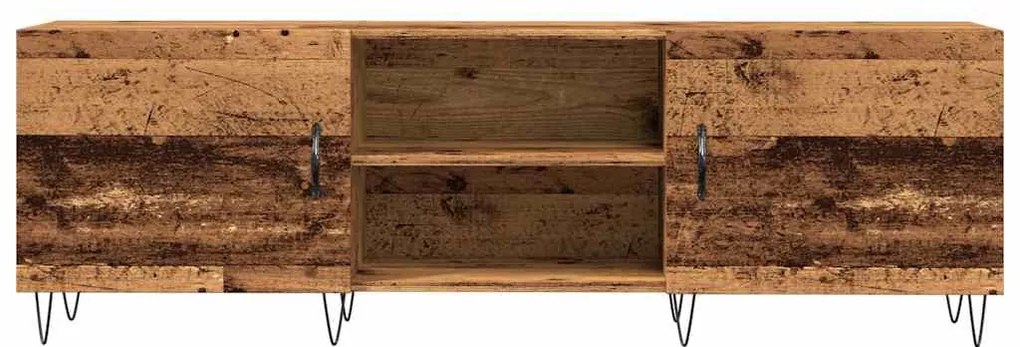 antik fa színű szerelt fa TV-szekrény 150 x 30 x 50 cm