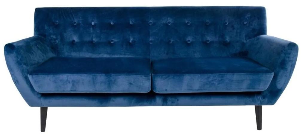 MONTE kék bársony kanapé