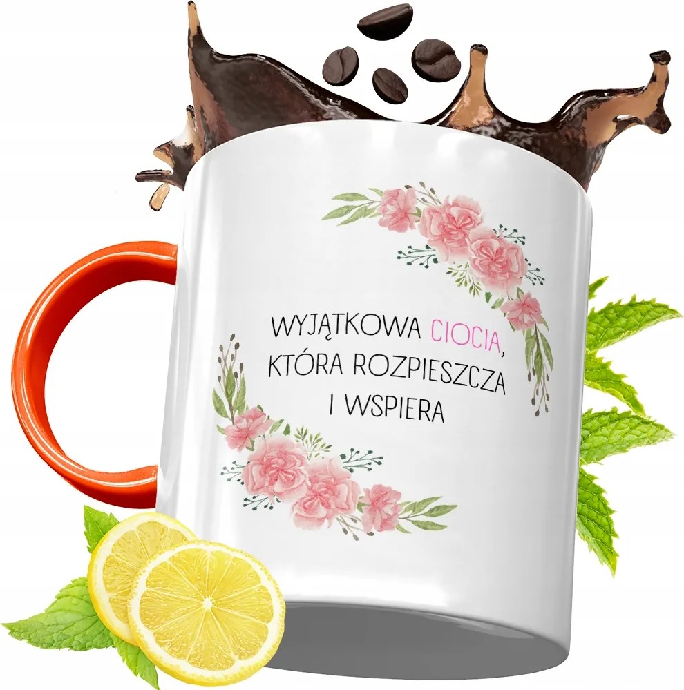 Narancssárga Bögre Nagynéninek Tökéletes Ajándék fényképes nyomtatással