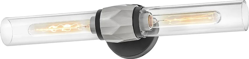 Hinkley lighting klasszikus fali lámpa ellison fekete nikkel átlátszó elshk-ellison2-bk-bn IP44