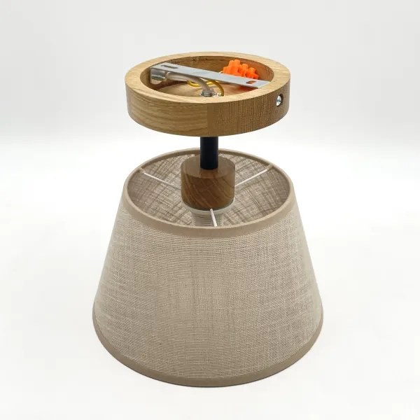 Brilagi - LED Felületre szerelhető csillár ANTHONY 1xE14/60W/230V tölgy/bézs