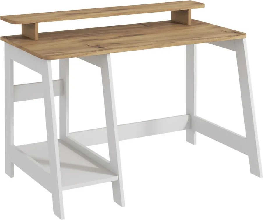 Country íróasztal, fehér-tölgy, 120 cm
