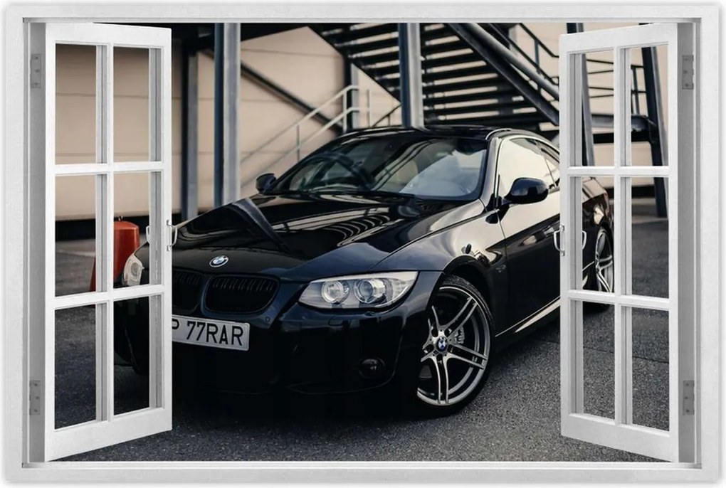 Poszter 60x40 Fekete Bmw Auto