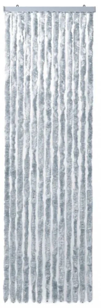 fehér és szürke zsenília rovarfüggöny 56 x 185 cm