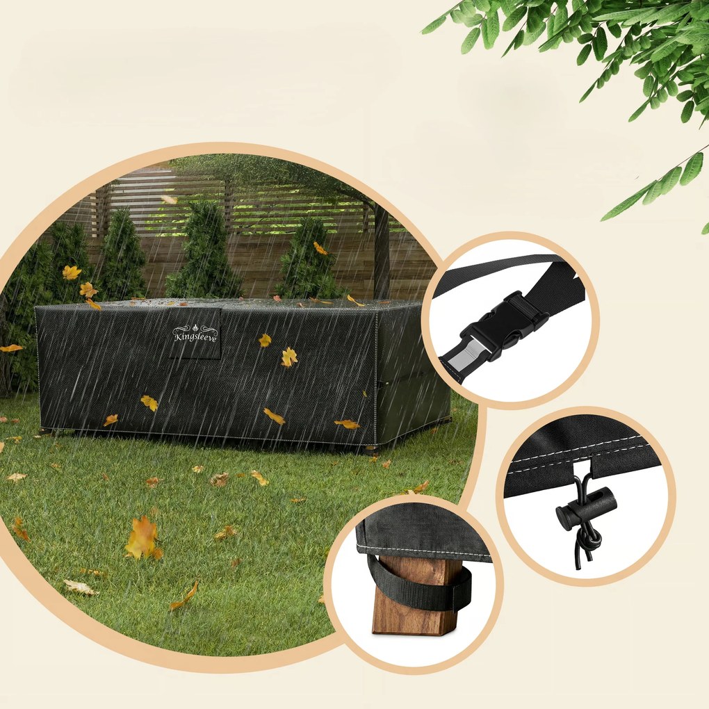 Deuba Védőhuzat ülőgarnitúrára 308x138x89 cm - antracit