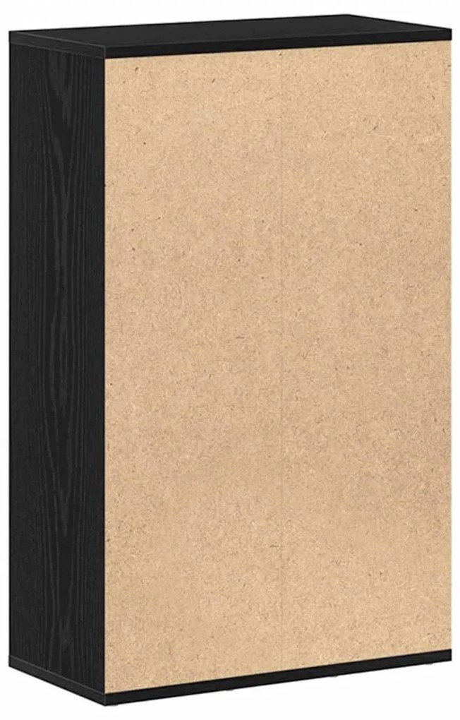 fekete tölgy szerelt fa könyvespolc 50x25x80 cm