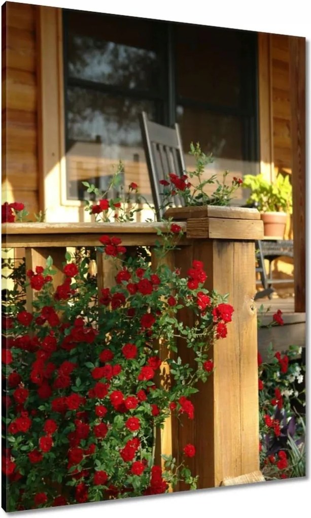 Festmények 70x100 Fa veranda