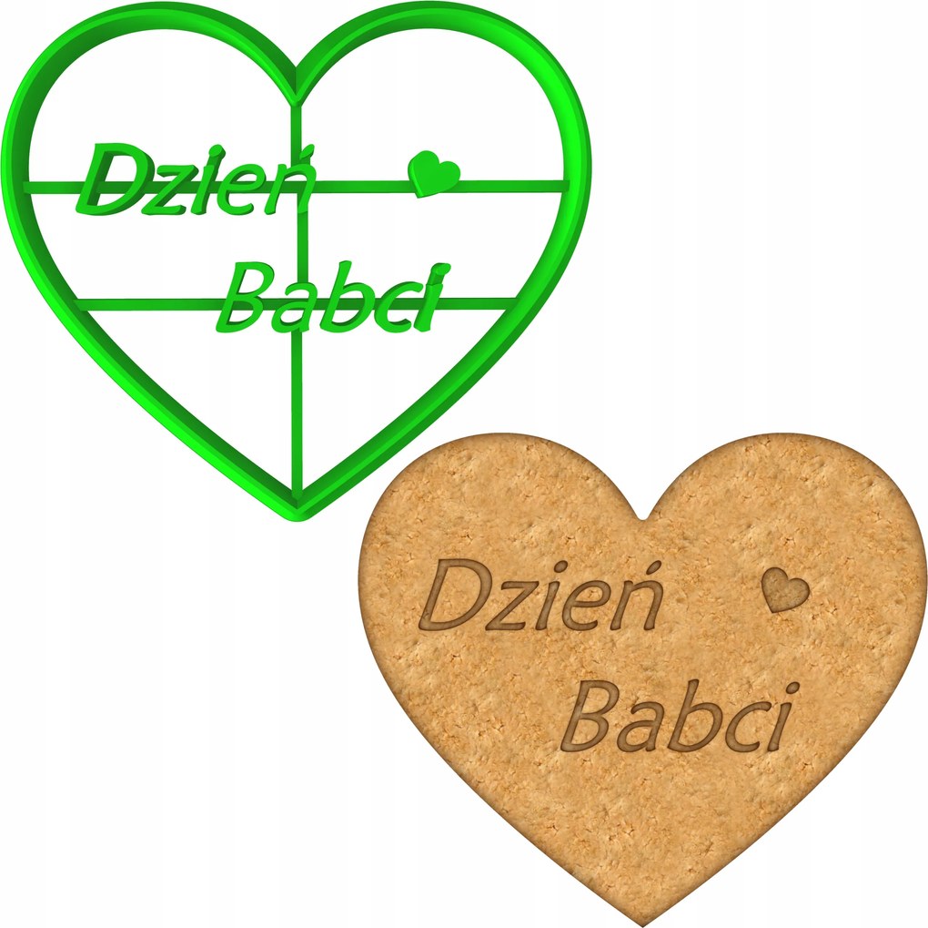 Mézeskalács lyukasztó Nagymama És Nagypapa Napja Szív Felirat Nagymama napja