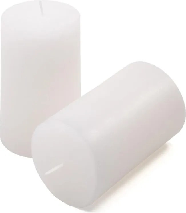 Rusztikus gyertya készlet 11,5 cm Ø 6,8 cm 6 db fehér