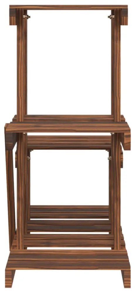 tömör fenyőfa virágtartó állvány 58 x 25 x 51 cm