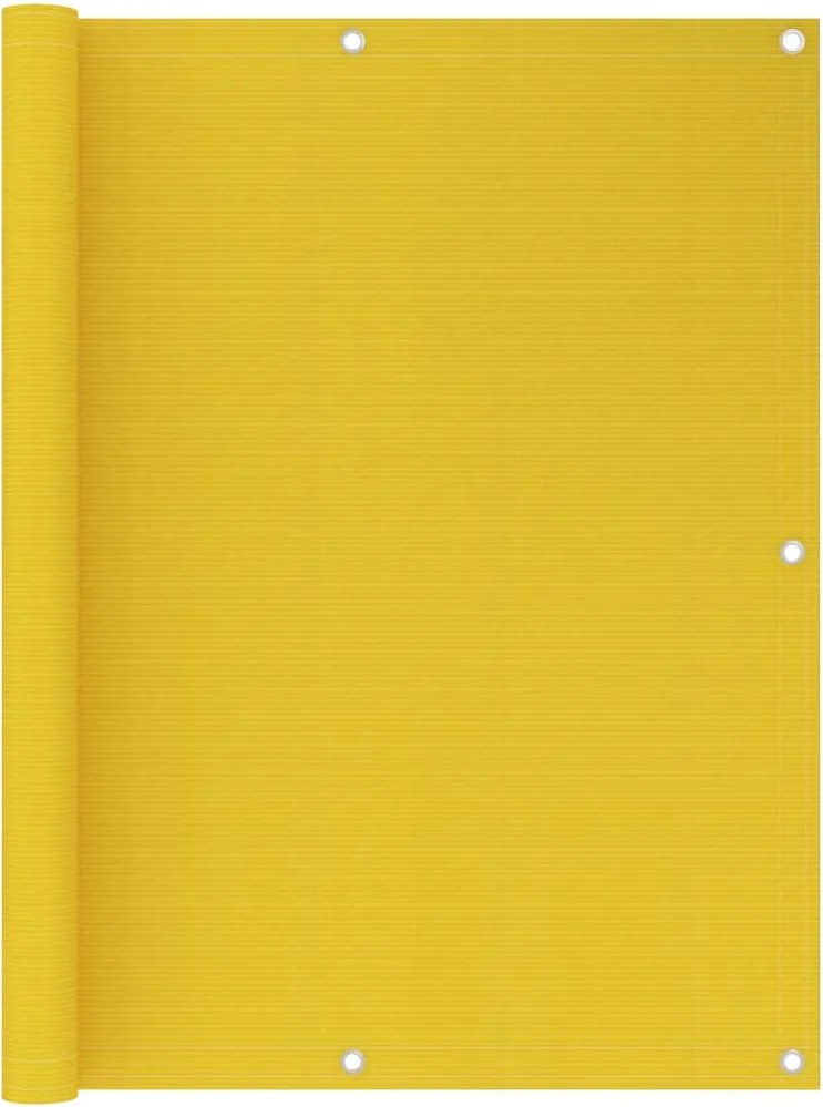 vidaXL sárga HDPE erkélytakaró 120 x 600 cm
