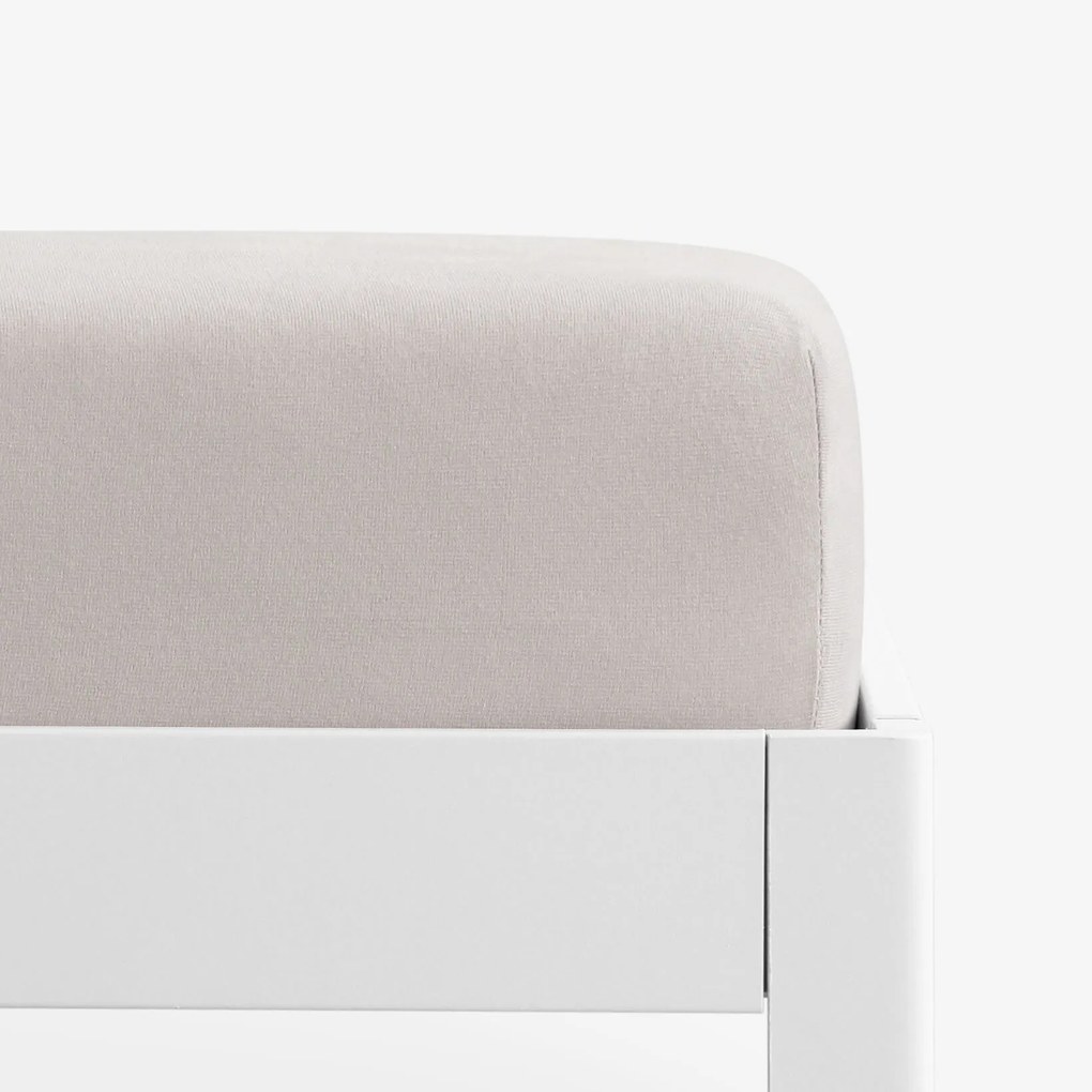 Goldea jersey gumis lepedő - szürkésbarna 160 x 200 cm