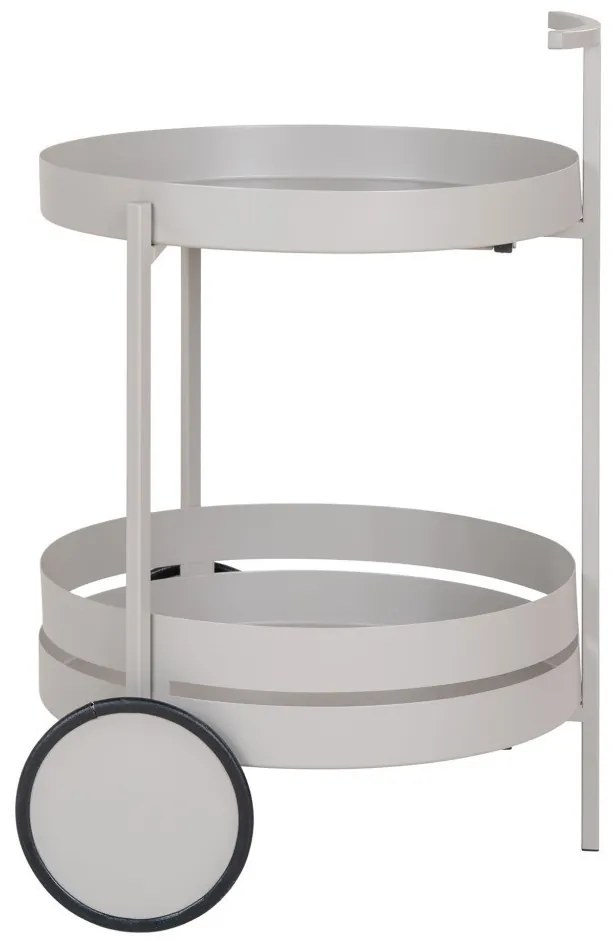 Beja zsúrkocsi, acél, szürke, 2 polc 40x49,5x61 cm