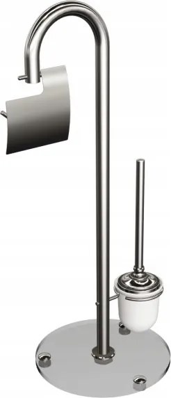 Papírtartó állvány Wc kefével króm Andex Classic Z06CC