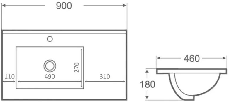 AREZZO design Texas 90x46 mosdótál balos AR-090B