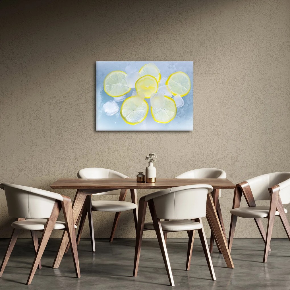 Citrom a jégben képe (70x50 cm)