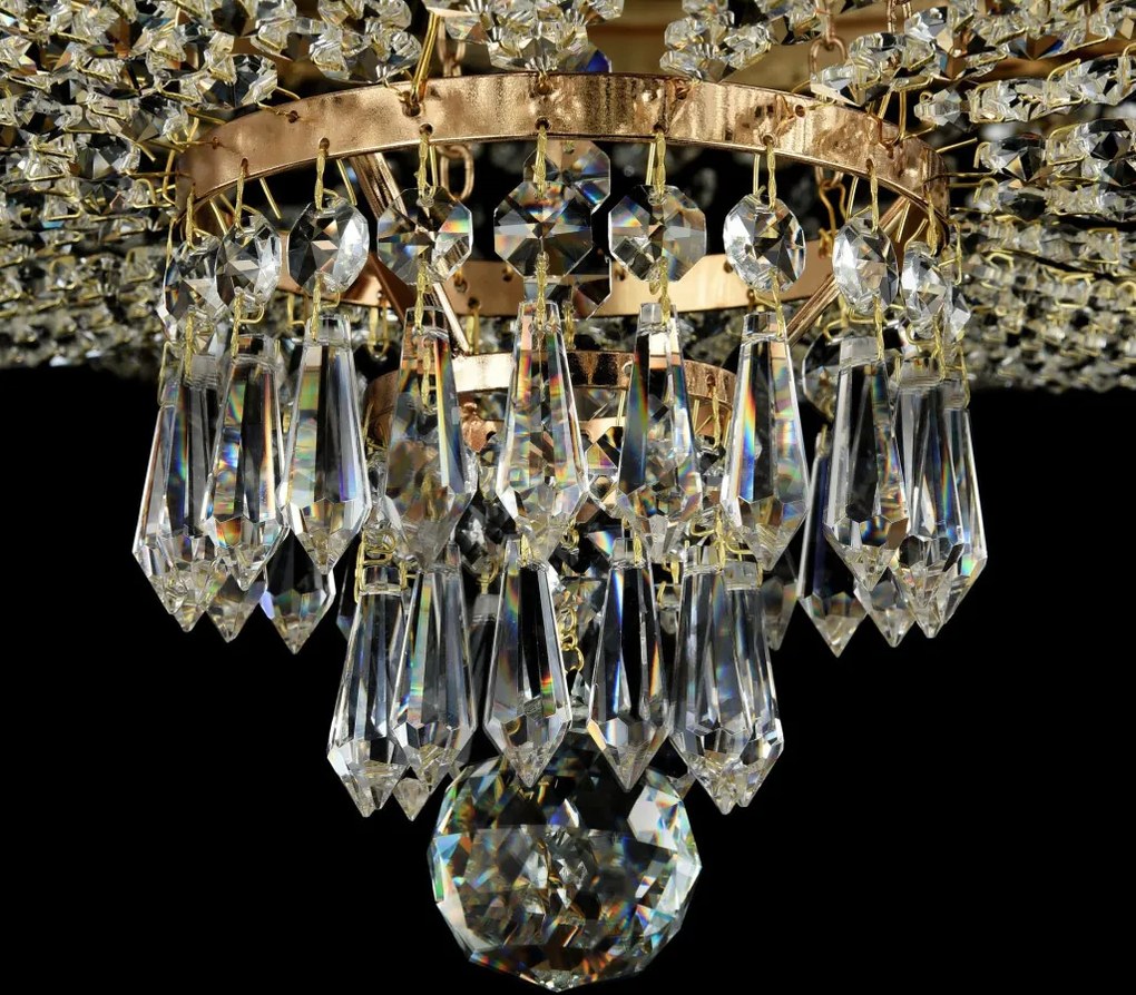 MAYTONI DIA890-CL-05-G PALACE Kristály Mennyezeti Lámpa Antik Arany E27 IP20