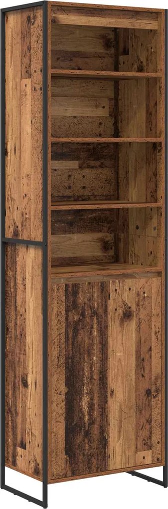 vidaXL Magas szekrények 2 pcs Öreg fa 60 x 36 x 200 cm Faanyag