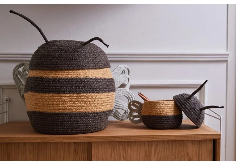 Textil játéktároló kosár ø 30x32 cm Mama Bee – Lorena Canals