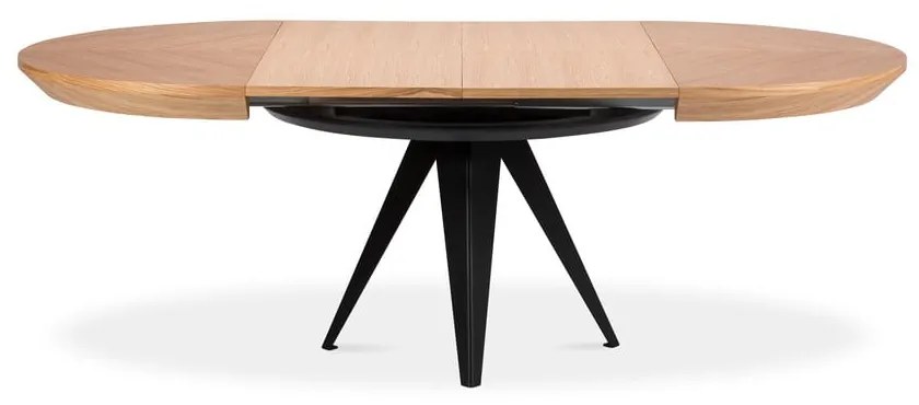 Magnus bővíthető étkezőasztal fekete fémlábakkal, ø 120 cm - Windsor & Co Sofas