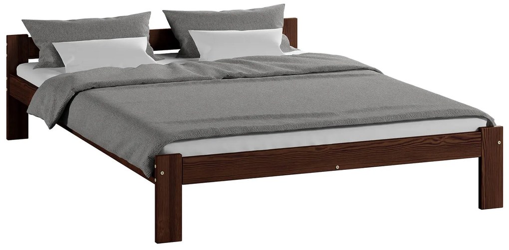 Fa ágy 140x200 Isao VitBed dió