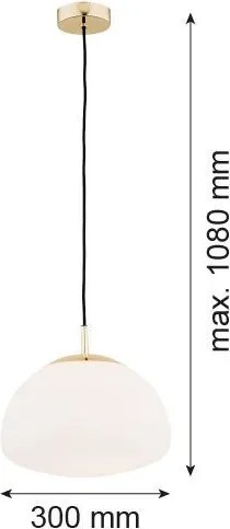 ARGON 4316 TRINI Egyágú Függesztett Lámpa Fém E27 IP20