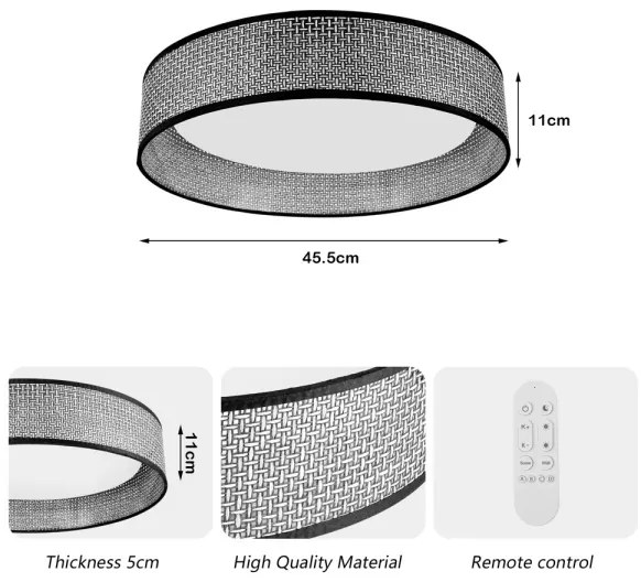 Immax NEO 07287L - LED+CCT Dimmelhető mennyezeti lámpatest LONA 36W/230V átm. 45,5 cm + távirányító