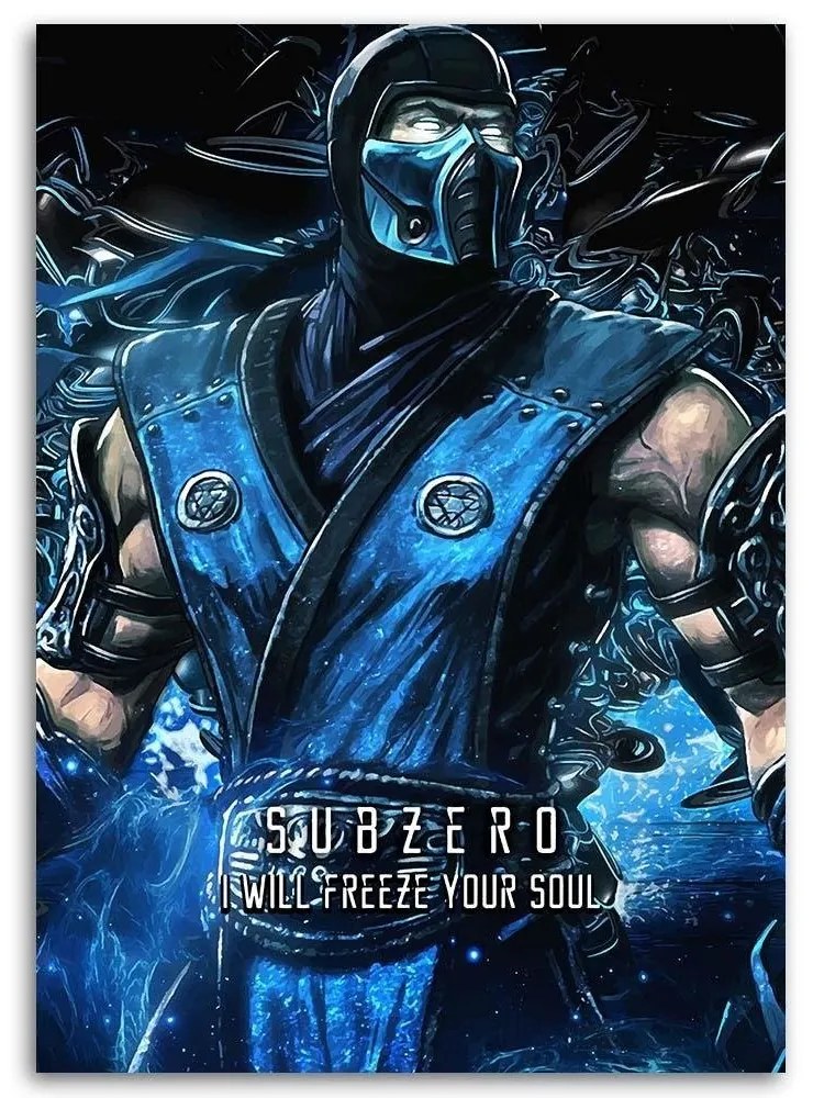 Gario Vászonkép Mortal Kombat játék A karakter Sub-Zero - SyanArt Méret: 40 x 60 cm