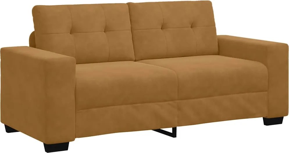 vidaXL barna bársony loveseat kanapé 180x77x82 cm