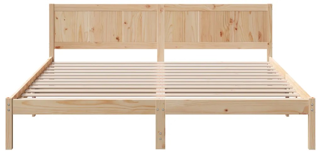 Fenyőfa Ágykeret Természetes fa Tömör fenyőfa 200 x 200 cm Tartós